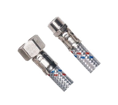 AQUALINE Fleksibilno crijevo, 1/2" x 1/2", 30 cm, nehrđajući čelik, krom
